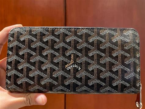 goyard black wallet|goyard matignon gm wallet price.